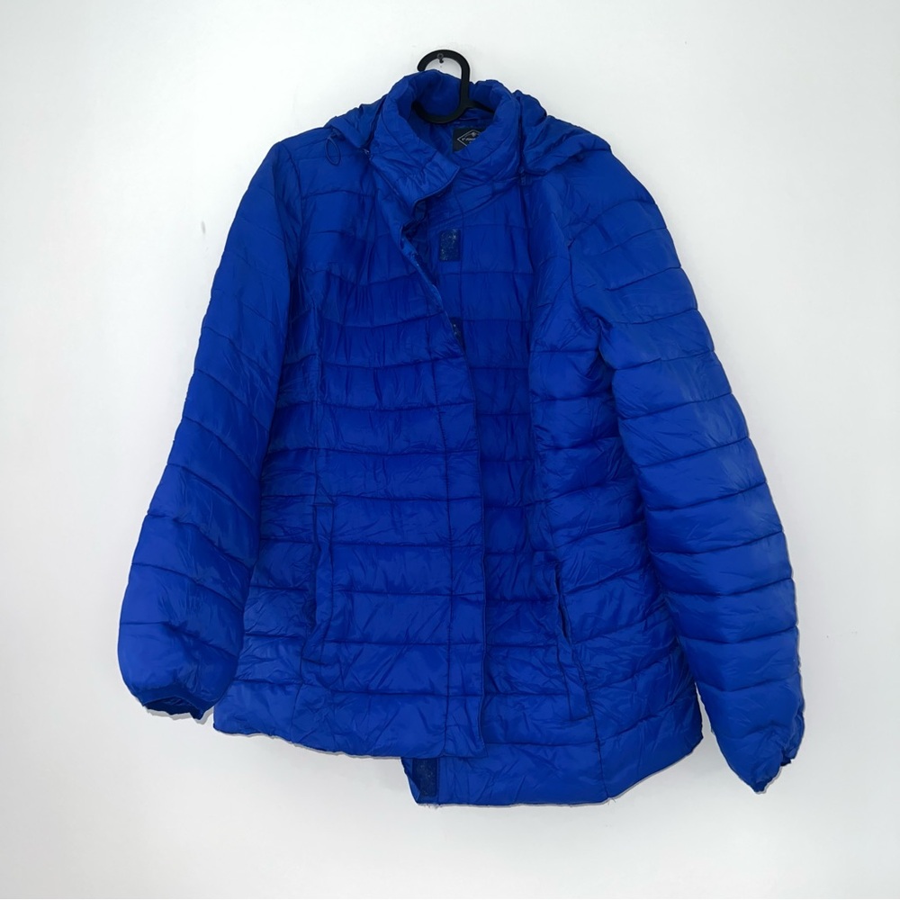 St. Johns Bay Jacket XL Outdoor Zip Up Puffer Lightweight Blue Winter